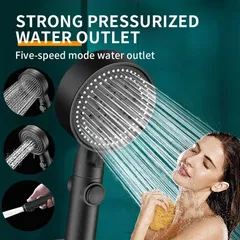 Vòi sen tăng áp nóng lạnh 5 chế độ nước, tích hợp đầu , nhấn nút để chuyển đổi