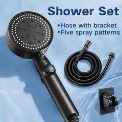 Vòi sen tăng áp nóng lạnh 5 chế độ nước, tích hợp đầu , nhấn nút để chuyển đổi