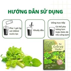 Bột Cần Tây Rau Má Diếp Cá- 100%Từ Rau Tươi, Bổ Sung Chất Xơ, Hỗ Trợ Detox-Giảm Cân, Đẹp Da Thanh Lọc Cơ Thế (Hộp 20 túi dạng bột hòa tan)