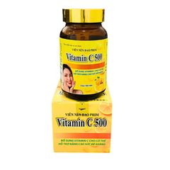 Viên uống Vitamin C500 Giúp bổ sung vitamin c cho cơ thể - Hộp 100 viên nén bao phim