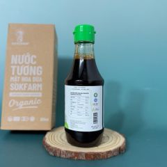 Nước tương ăn dặm, nước tương mật hoa dừa organic Sokfarm 200ml - Coconut Flower Aminos - hàng Việt.