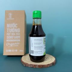 Nước tương ăn dặm, nước tương mật hoa dừa organic Sokfarm 200ml - Coconut Flower Aminos - hàng Việt.
