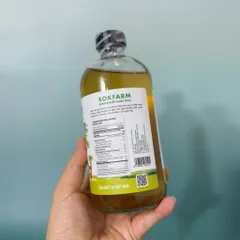 Giấm mật hoa dừa organic Sokfarm 500ml - Coconut Flower Vinegar - hàng Việt.