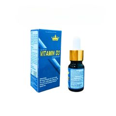 Lọ Nhỏ Giọt Vitamin D3 Kingphar 10ml - Hỗ Trợ Bổ Sung D3 Dạng Lỏng Dễ Hấp Thu - Lọ 10ml