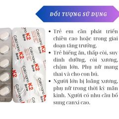 Calci Nano K2 Hỗ trợ tăng chiều cao, phòng giảm loãng xương, còi xương
