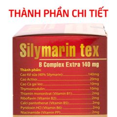 Viên uống bổ gan Silymarin Tex cao atiso, cao cà gai leo giảm xơ gan, men gan, viêm gan - Hộp 100 viên
