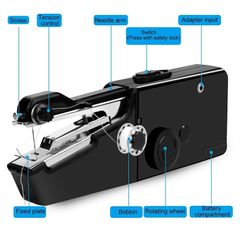 Máy may cầm tay mini sạc USB tiện lợi dành cho làm đồ da may đồ gia đình.