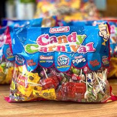 Kẹo Mút Tổng Hợp Charms Candy Carnival 1.57kg - Hương Vị Thú Vị, Ngọt Ngào Dành Cho Tiệc Tùng Và Dịp Sinh Nhật