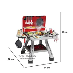 Bộ đồ chơi bếp nướng BBQ cho bé có hiệu ứng khói, đèn led và phụ kiện nấu ăn