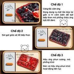Bộ đồ chơi bếp nướng BBQ cho bé có hiệu ứng khói, đèn led và phụ kiện nấu ăn