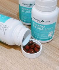 Viên Uống Ginkgo Biloba Healthy Care 2000mg 100 Viên - Tăng Cường Tuần Hoàn Não, Hỗ Trợ Tinh Thần và Tình Trạng Tinh Tế