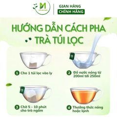 Trà Búp Ổi Lá Ổi Hỗ Trợ Giảm Cân- Mỡ Máu, Ổn Định Đường Huyết, Mát Gan, Tốt Cho Tim Mạch- Hệ Tiêu Hóa (Hộp 60 túi lọc)