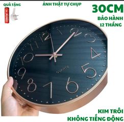 Đồng Hồ Treo Tường Kim Trôi QUARTZ 30cm - Không Tiếng Động, Sang Trọng, Siêu Bền Trang Trí Nội Thất Hệ Hiện Đại