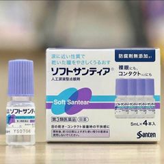 Nước Nhỏ Mắt Nhân Tạo Soft Santia (Set 4 Chai) - Giảm Khô Mắt Hiệu Quả từ Thương Hiệu Santen