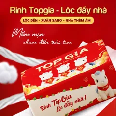 Combo 20 Gói Giấy Ăn cao cấp TopGia Tết, Tặng Ngựa Bông Miễn Phí, 4 Lớp Cao Cấp!