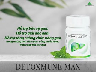 Thực phẩm bảo vệ sức khỏe Detoxmune® Max 30v/lọ hỗ trợ đào thải độc gan, tăng cường chức năng gan
