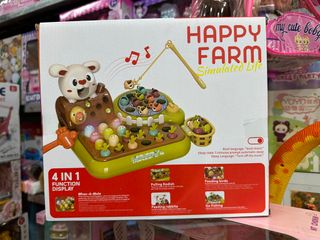 Happy Farm Đồ chơi 4in1 câu cá nông trại vui vẻ có hiệu ứng đèn và nhạc 1701 cho trẻ em yêu thích câu cá và nông trại