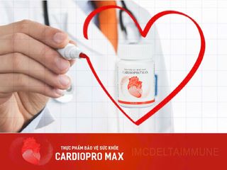 Thực phẩm bảo vệ sức khỏe Cardiopro® Max 30v/lọ giúp hỗ trợ hoạt huyết, hỗ trợ tăng cường lưu thông khí huyết, hỗ trợ giảm mỡ máu, hỗ trợ giảm nguy cơ xơ vữa động mạch, hỗ trợ bảo vệ tim mạch.