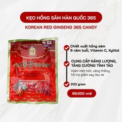 Kẹo Hồng Sâm Vitamin Hàn Quốc Sante365 - Giải Pháp Giảm Mệt Mỏi, Tăng Cường Năng Lượng, 200g