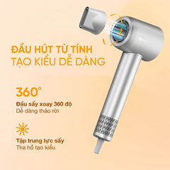Máy Sấy Tóc Ion Âm Cao Cấp Life360 LF-MST23 - Sấy Nóng Lạnh, Giảm Tiếng Ồn, 12 Chế Độ, 1500W - Dưỡng Ẩm, Mềm Mượt Tóc