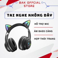 Tai nghe bluetooth Không Dây  Chống Ôn Tích Hợp Mic Đèn LED RGB Âm Bass Mạnh 