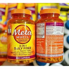 Viên Uống Metamucil 3 trong 1 Psyllium bổ sung chất xơ , 300 viên
