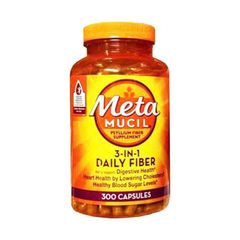 Viên Uống Metamucil 3 trong 1 Psyllium bổ sung chất xơ , 300 viên