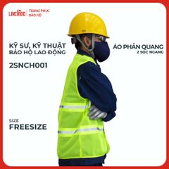 Áo Phản Quang 2 Sọc Ngang Vải Lưới Thoáng Mát Sọc Phản Quang 5 CM Màu Chuối Mã 2SNCH001
