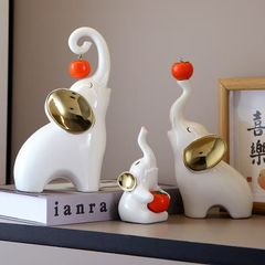 Tượng gia đình nhà voi trang trí nhà cửa, decor tủ kệ, quà tặng tân gia 633031