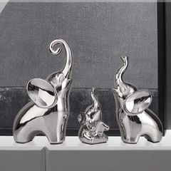 Tượng gia đình nhà voi trang trí nhà cửa, decor tủ kệ, quà tặng tân gia 633031