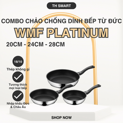 Chảo Chống Dính Bếp Từ WMF Platinum 20cm, 24cm, 28cm - Chảo Cao Cấp Đức, Lớp Chống Dính Siêu Bền, Đánh Bật Đầu Bếp Ghiền Nấu Nướng