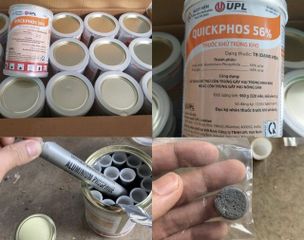 1 TUÝT (20 VIÊN) Thuốc xông mọt nông sản QUICKPHOS 56% diệt mọt gạo, lúa, thóc NHẬP Ấn Độ