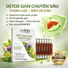 Nước Uống Thải Độc Gan Arkopharma Detoxifiant Hépatique - Hỗ Trợ Tiêu Hóa, Thanh Lọc Cơ Thể Từ Thiên Nhiên 20 Ống