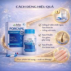 Viên Uống Ngăn Rụng Tóc Arkopharma Forcapil Fortifiant 30 viên - Giải Pháp Chắc Khỏe Cho Tóc Và Móng Sau Sinh, Hỗ Trợ Kích Thích Mọc Tóc