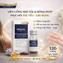 Viên Uống Dưỡng Tóc & Móng Phyto Phytophanere Hair & Nails - Hỗ Trợ Tóc Dày Khỏe, Móng Chắc Đẹp - 120 Viên Thực Phẩm Chức Năng