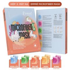 [B E B U] Combo 2 Hộp 5 Miếng Mặt Nạ Emmié Microfiber Mask Tết Bính Ngọ - Bộ Sưu Tập Cầu Sung Dừa Đủ Xoài 2x5x28g