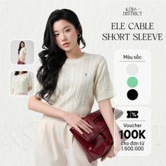 [LOHNT] Áo thun nữ Hàn Quốc dệt gân/ Elle Cable - Short sleeve - LT014