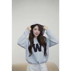 [LOHNT] Áo hoodie nữ W Logo Hoodie có mũ form ngắn cao cấp