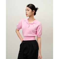 [LOHNT] Áo thun nữ cổ bẻ tay ngắn Hàn Quốc cao cấp/ Open collar Short sleeve - LT011