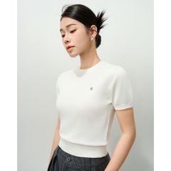 [LOHNT] Áo dệt kim nữ tay ngắn, cổ tròn cao cấp Hàn Quốc/ Round-neck Short sleeve - LT003