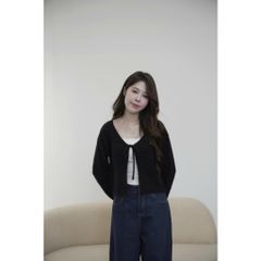 [ LOHNT ] Áo khoác Cardigan nữ  Ceci ribbon cổ tròn Hàn Quốc cao cấp