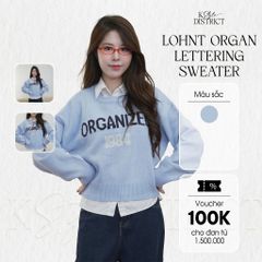 [ LOHNT ] Áo sweater nữ ORGAN Lettering dài tay Hàn Quốc cao cấp