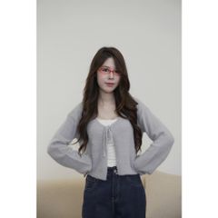 [ LOHNT ] Áo khoác Cardigan nữ  Ceci ribbon cổ tròn Hàn Quốc cao cấp