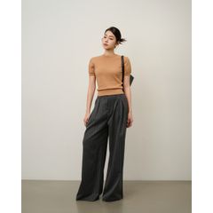 [LOHNT] Áo dệt kim nữ tay ngắn, cổ tròn cao cấp Hàn Quốc/ Round-neck Short sleeve - LT003