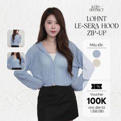 [LOHNT] Áo khoác nữ Le-Sera Hood Zip-up có mũ form ngắn cao cấp