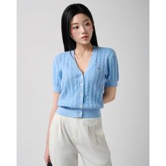 [LOHNT] Áo Cardigan nữ cổ V, dệt gân Hàn Quốc cao cấp/ V-neck - Cable - Cardigan - LT009
