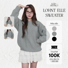 [LOHNT] Áo nữ Elle sweater dài tay form rộng Hàn Quốc cao cấp
