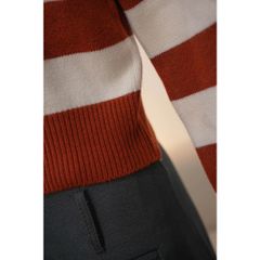 Áo len LOHNT Striped Knit Cardigan 08 dài tay kiểu dáng Hàn Quốc