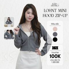 [LOHNT] Áo khoác nữ Mini Hood Zip-up form ngắn Hàn Quốc cao cấp