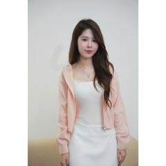 [LOHNT] Áo khoác nữ Mini Hood Zip-up form ngắn Hàn Quốc cao cấp